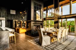 Luxury Smokies Cabin | Pool Theater Hot Tub View