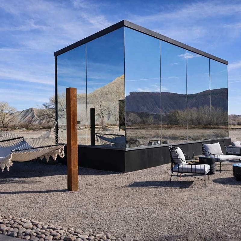 Luxury Glass Tiny House and Sauna
